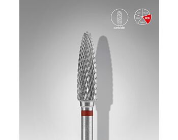 Staleks® Carbide Nail Drill Bit Corn Red EXPERT 4 mm hode