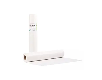 SOFT CARE Premium 2-lags papir med PE-folie engangs benkepapir på rull, 50 cm × 50 m, hvit.