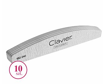 Clavier Nail File Boat 180/240 WHITE 10pcs - Filer og buffer - ibloom