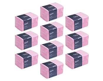 Euronda Towel Up! papir-/folieunderlag, Rosa – 50 stk × 10 pakker