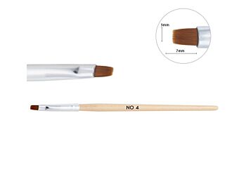 NeoNail - Natural wooden brush for gel No.4