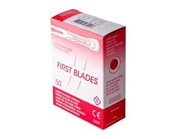First Blade Halvrund skalpell – podologisk meiselformet blad nr. 1, 50 stk.