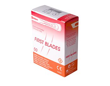 First Blade Halvrund skalpell – podologisk meiselformet blad nr. 3, 50 stk.