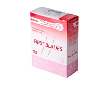 First Blade Halvrund skalpell – podologisk meiselformet blad nr. 5, 50 stk.