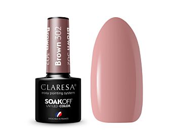 CLARESA HYBRID VARNISH BROWN 302 -5G - Claresa - ibloom