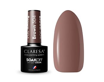 CLARESA HYBRID VARNISH BROWN 304 -5G - Claresa - ibloom