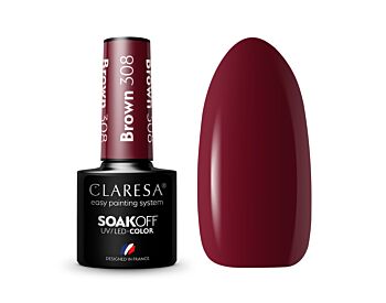 CLARESA HYBRID VARNISH BROWN 308 -5G - Claresa - ibloom