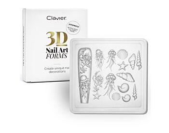 Clavier 3D nail art forms #06