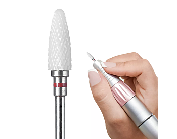 Keramikk drillbit flame shape - FLAME S (F)  fine (red)