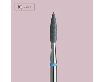 IQ Nails Diamantfres for negleb&aring;nd &ndash; lang, fin flamme 2.1 mm (sharp end) bla