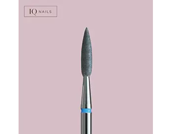 IQ Nails Diamantfres for negleb&aring;nd &ndash; lang, fin flamme 2.3 mm (sharp end) bla