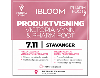 Produktvisning med IBLOOM &ndash; Victoria Vynn & Pharm Foot -7.11 Stavanger 