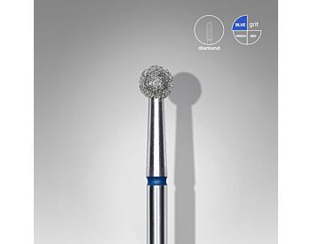 Staleks Diamond nail drill bit "ball" blue, head diameter 4 mm