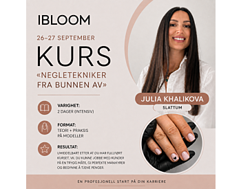 Kurs 2 dager (intensiv)  Negletekniker fra bunnen av, Slattum 26-27.09 