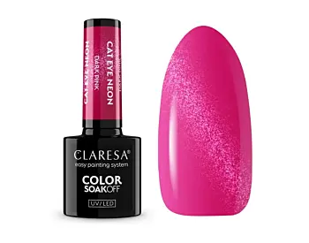 Claresa Cat Eye hybridlakk NEON DARK PINK 5 g