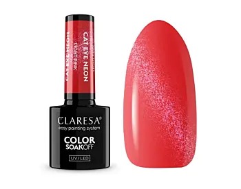 Claresa Cat Eye hybridlakk NEON LIGHT PINK 5 g