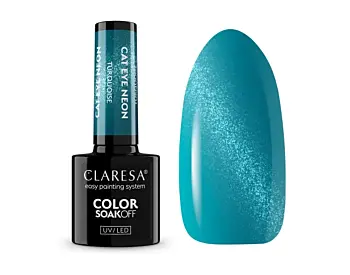 Claresa Cat Eye hybridlakk NEON TURQUOISE 5 g
