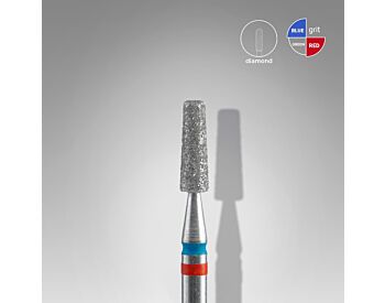 Diamond nail drill bit DUO cone red-blue EXPERT head diameter 2,5 mm / working part 8 mm