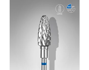 Staleks Carbide Nail Drill Bit Corn Blue EXPERT – 6 mm, profesjonelt negleverktøy
