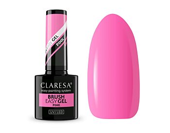 Claresa BRUSH EASY GEL PINK 5g – Gel i flaske med pensel for negleforlengelser og rekonstruksjon