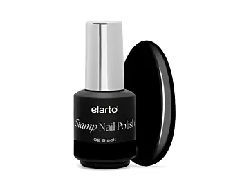 Stamp Nail Polish 02 Black 7ml Elarto