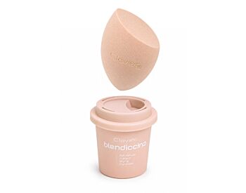 BLENDICCINO Caffè Latte Makeup Sponge med oppbevaringskopp | Clavier (1 stk.)