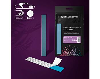 Staleks Disposable files for straight nail file EXCLUSIVE 22 240 grit (50 pcs)