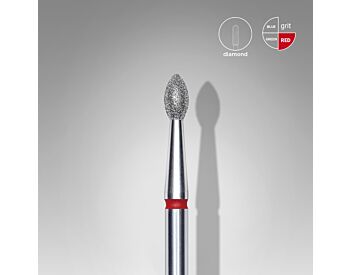 Staleks diamantborr "Pointed Bud" rød EXPERT – nærbilde