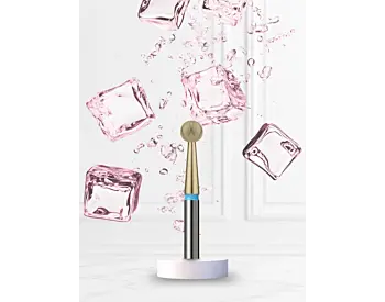 IQ NAILS COOL BITS GOLD LINE diamantfres til neglebånd – kuleformet med skjær