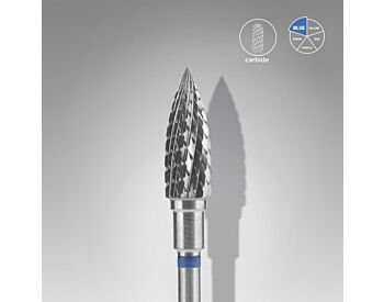 Carbide nail drill bit flame blue EXPERT head diameter 5 mm / working part 13,5 mm