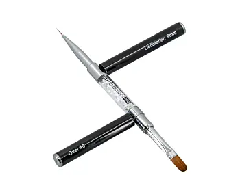 Excellent PRO Pensel 2in1 med zirkonia Oval #6 Deco #9