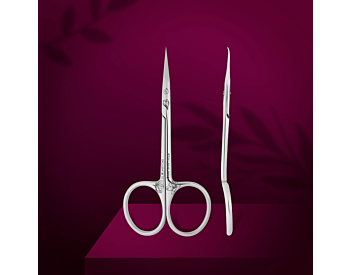 Professional cuticle scissors with hook EXCLUSIVE 21 TYPE 1 (magnolia)