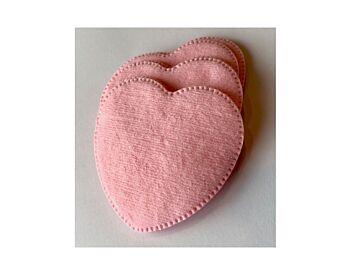 Bomullspads Hjerter &ndash; 50 stk (rosa)