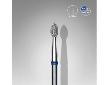 DIAMOND NAIL DRILL BIT, POINTED "BUD" , BLUE, HEAD DIAMETER 2.5 MM/ WORKING PART 4.5 MM - Diverse