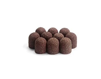 AlleMed Slipehetter til Pedikyr 10 mm – Korn 160, brune, 100 stk.