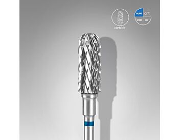 Staleks Carbide Nail Drill Bit "Rounded Cylinder Blue" EXPERT, 5 mm / 13 mm