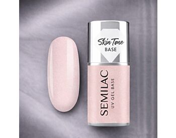 Semilac Skin Tone Cover Base Glitter Rose 7 ml