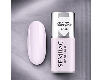 Semilac Skin Tone Cover Base Milky Pink 7ml – Base og Farge i Ett 7ml