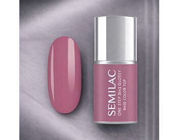 Semilac UV One Step Hybrid 3in1 Glossy S201 Earth Pink 7ml - ibloom.no