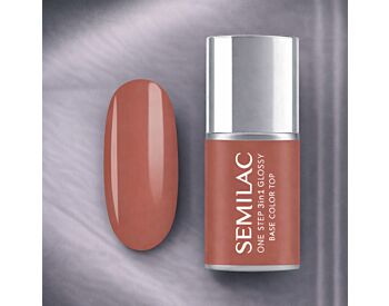 Semilac UV One Step Hybrid 3in1 Glossy S235 Peach Beige 7ml - ibloom.no