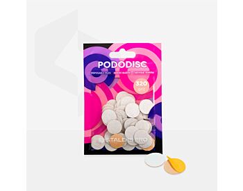 Disposable white thin files for pedicure disc PODODISC M EXPERT 320 grit (50 pcs)