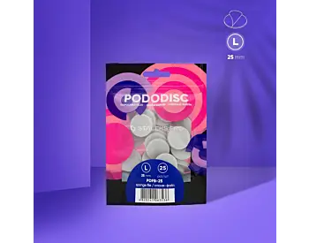 STALEKS EXPERT 25 PODODISC L – Svampfiler til pedikyrskive 25 mm (25 stk.)