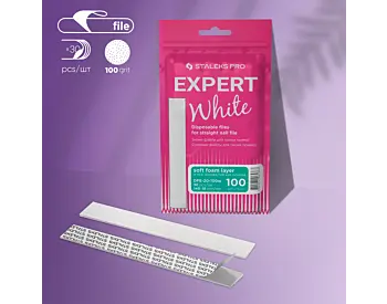 WHITE DISPOSABLE FILES FOR STRAIGHT NAIL FILE 100g 30pcs