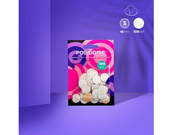Disposable white files on soft foam layer for pedicure disc PODODISC S EXPERT 100 grit (50 pcs)