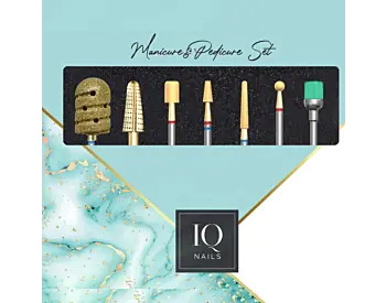 IQ NAILS Fresebitsett for manikyr og pedikyr 