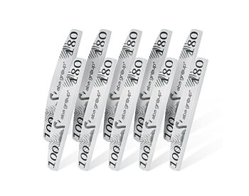 Aba Group sett med neglebuffer halvmåne 100/180 PREMIUM – FLAMINGO, 10 stk