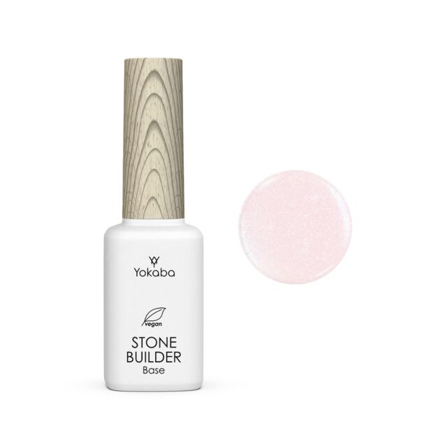 Yokaba 07 PINK SHIMMER STONE BUILDER BASE COAT UV/LED 12 ML - Yokaba - Vegansk (NYHET!)