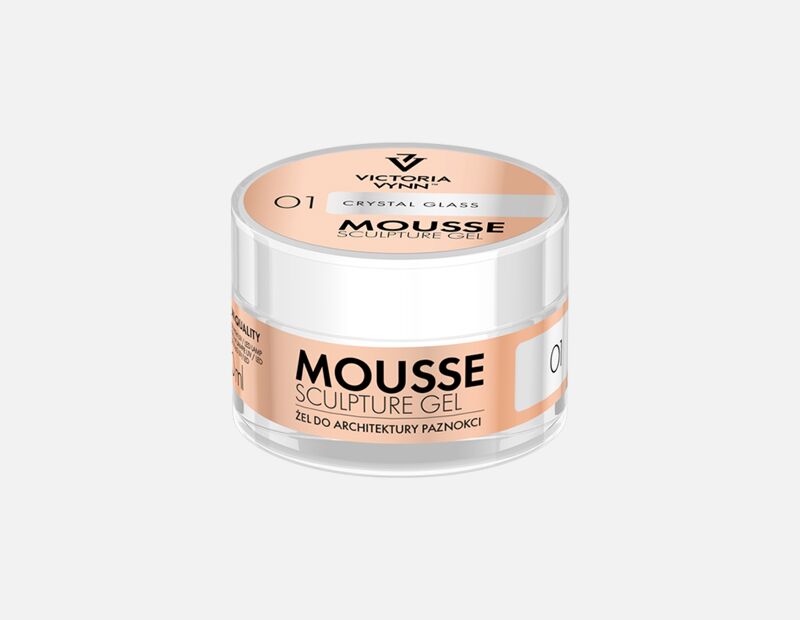 Victoria Vynn Mousse Sculpture Gel 01 Crystal Glass 50ml - Tiksotropisk Gel for Neglebygging