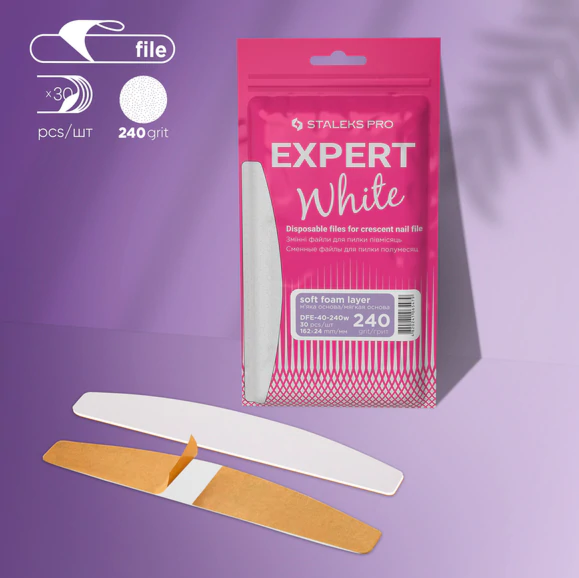 Staleks Disposable files for CRECENT nail file FOR SOFT BASE EXPERRT40  240GRIT  (30 pcs)  - Diverse - ibloom