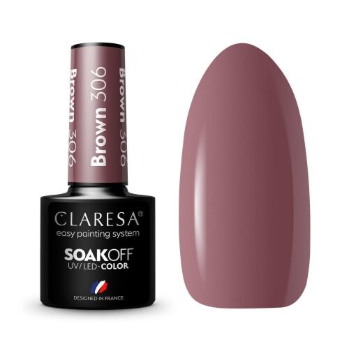 CLARESA HYBRID VARNISH BROWN 306 -5G - Claresa - ibloom